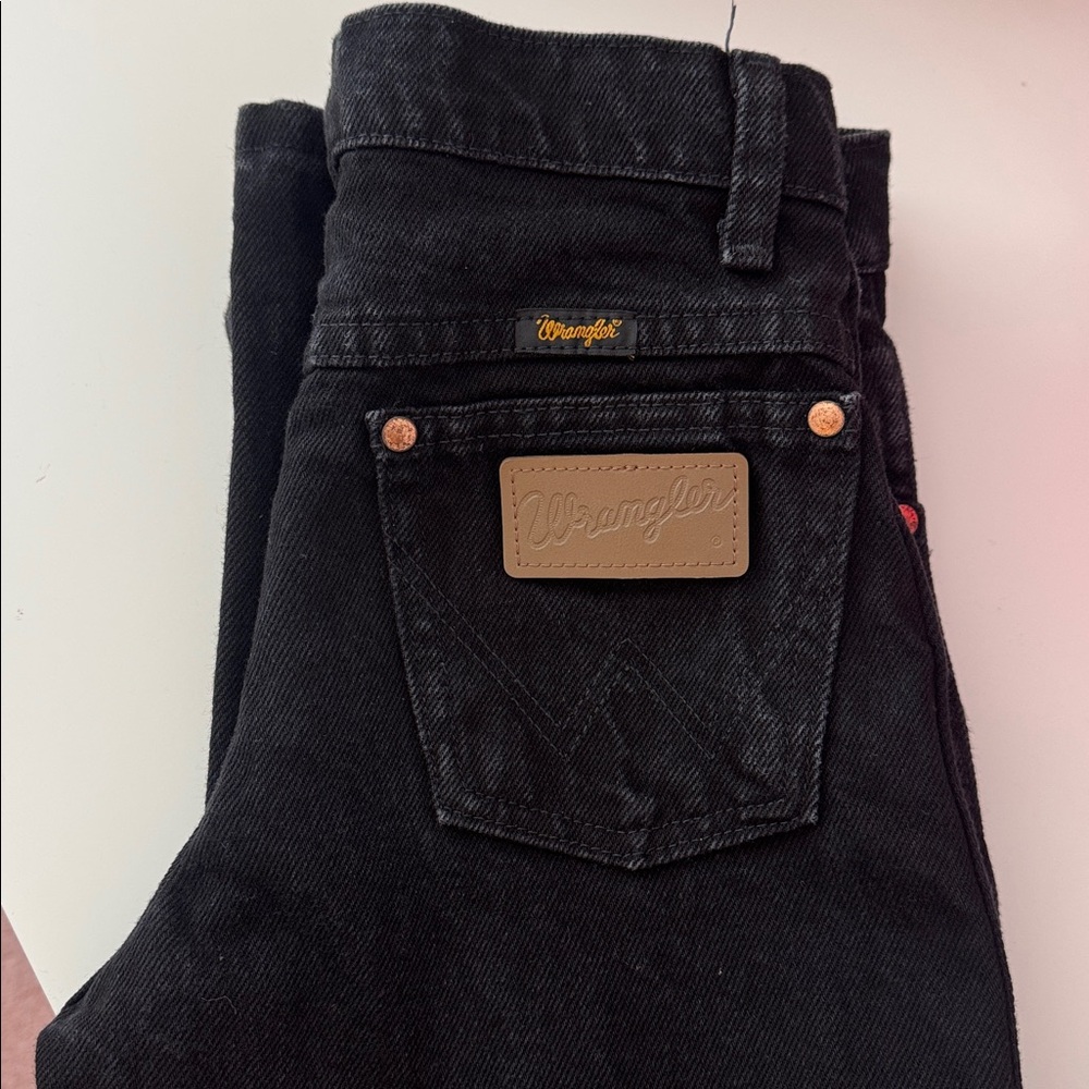 Wrangler black Denim Jeans with Logo Patch